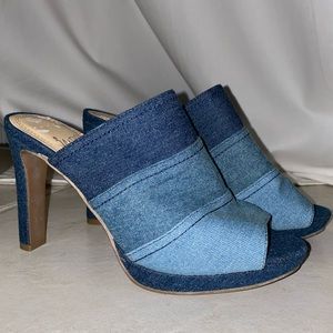 Impo Hudson Denim Jean Mule Pump/Heels size: 7M
